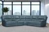 Whitman 4 Piece Power Cordless Sectional with Power Headrests and USB Ports in Verona Azure Leather by Parker House - MWHI-4-VAZ - Image 2 of 0