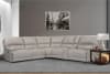Whitman 4 Piece Power Cordless Sectional with Power Headrests and USB Ports in Verona Linen Leather by Parker House - MWHI-4-VLI - Image 3 of 0