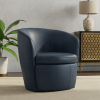 Barolo Swivel Club Chair in Vintage Navy Leather by Parker House - SBAR#912S-VGNV - Image 1 of 0