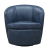 Barolo Swivel Club Chair in Vintage Navy Leather by Parker House - SBAR#912S-VGNV - Image 2 of 0