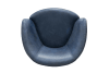 Barolo Swivel Club Chair in Vintage Navy Leather by Parker House - SBAR#912S-VGNV - Image 5 of 0