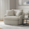 Boomer Large Swivel Chair in Utopia Sand Fabric by Parker House - SBMR#912-UTSA - Image 4 of 0