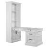 Shoreham 6 Piece Peninsula Desk Library Wall in Effortless White Finish by Parker House - SHO-6PC-LIB-DESK-EFW - Image 2 of 0