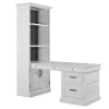 Shoreham 6 Piece Peninsula Desk Library Wall in Effortless White Finish by Parker House - SHO-6PC-LIB-DESK-EFW - Image 3 of 0