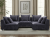 Recess 5 Piece Modular Sectional in Reptile Blue Fabric by Parker House - SREC-PACK5A-RPBL - Image 1 of 0