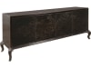 Accents Entertainment 4 Door Media Credenza in Black with Gold Rub Highlights Finish by Pulaski - PUL-P301011 - Image 2 of 0