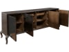 Accents Entertainment 4 Door Media Credenza in Black with Gold Rub Highlights Finish by Pulaski - PUL-P301011 - Image 3 of 0