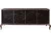 Accents Entertainment 4 Door Media Credenza in Black with Gold Rub Highlights Finish by Pulaski - PUL-P301011 - Image 4 of 0