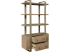 Accents Industrial Contemporary Book Shelf in Gray and Light Wood Finish by Pulaski - PUL-P301028 - Image 3 of 0