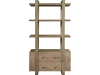 Accents Industrial Contemporary Book Shelf in Gray and Light Wood Finish by Pulaski - PUL-P301028 - Image 4 of 0