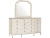 Grace Upholstered Queen Bed in White and Beige Finish by Pulaski - PUL-P377-BR-K1-B - Image 5 of 0