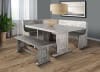 Alpine Grey 4 Piece Breakfast Nook Dining Room Set in Alpine Grey Finish by Sunny Designs - SD-0113AG - Image 2 of 0