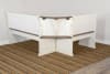 Pasadena 4 Piece Breakfast Nook Dining Room Set in Marble White and Buckskin by Sunny Designs - SD-0113MB - Image 2 of 0