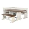 Pasadena 4 Piece Breakfast Nook Dining Room Set in Marble White and Buckskin by Sunny Designs - SD-0113MB - Image 4 of 0