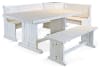 Bayside 4 Piece Breakfast Nook Dining Room Set in Marble White Finish by Sunny Designs - SD-0113MW - Image 2 of 0