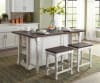 Carriage House 5 Piece Kitchen Island Table Set with Wood Seat Stool by Sunny Designs - SD-1016EC-1433EC-24 - Image 2 of 0