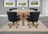 5 Piece Round Dining Set With Reversible Table Top in Oak Grove Finish by Sunny Designs - SD-1034OG - Image 1 of 0