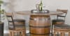Doe Valley 5 Piece Round Pub Table Dining Room Set with Ladderback/Cushion Seat Barstool by Sunny Designs - SD-1038BU-1624BU-B24 - Image 2 of 0