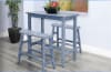 Marina 3 Piece Pub-Height Dining Room Set in Ocean Blue by Sunny Designs - SD-1172OB-42-1671OB-30 - Image 1 of 0