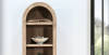 Modern Arched Cabinet Storage in Wheat Finish by Sunny Designs - SD-2119WE - Image 4 of 0