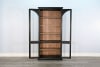 Elena Tall Cabinet w/Arched Glass Doors in Umbra Black and Oak Grove Finish by Sunny Designs - SD-2168UO - Image 3 of 0