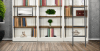Bookcase with Wood Ladder in White and Buckskin Finish by Sunny Designs - SD-2836MB - Image 2 of 0
