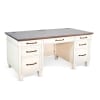 Sedona Writing Desk with Storage in Buckskin and Marble White Finish by Sunny Designs - SD-2846MB-D - Image 1 of 0