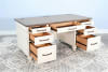 Sedona Writing Desk with Storage in Buckskin and Marble White Finish by Sunny Designs - SD-2846MB-D - Image 3 of 0