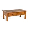 Sedona 3 Piece Occasional Table Set with Slate Top in Rustic Oak Finish by Sunny Designs - SD-3143RO2-C-3143RO2-CS - Image 2 of 0