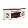 78"Inch TV Stand with Electric Fireplace in Buckskin and Marble White Finish by Sunny Designs - SD-3512MB - Image 1 of 0