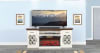 78"Inch TV Stand with Electric Fireplace in Buckskin and Marble White Finish by Sunny Designs - SD-3512MB - Image 2 of 0