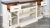 78"Inch TV Stand with Electric Fireplace in Buckskin and Marble White Finish by Sunny Designs - SD-3512MB - Image 3 of 0