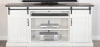 Carriage House 78 Inch TV Console in Off-White & Dark Brown Finish by Sunny Designs - SD-3648EC - Image 1 of 0