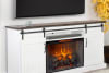 Carriage House 78 Inch TV Console in Off-White & Dark Brown Finish by Sunny Designs - SD-3648EC - Image 2 of 0