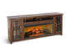 76 Inch TV Console with Fireplace Option in Beach Pebble Finish by Sunny Designs - SD-3662CB-76 - Image 5 of 0