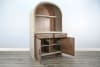 Arched Bar Cabinet with Hutch and Storage in Pavestone Finish by Sunny Designs - SD-4027PV - Image 3 of 0