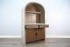 Arched Bar Cabinet with Hutch and Storage in Pavestone Finish by Sunny Designs - SD-4027PV - Image 4 of 0
