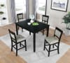 Jazzy Bells 5 Piece Counter Height Dining Set in Wired Black Finish by Vilo Home - VILO-VH255 - Image 2 of 0