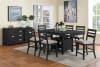 Palermo 7 Piece Counter Height Dining Set in Wired Black Finish by Vilo Home - VILO-VH2800-7PC - Image 1 of 0