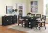 Palermo 7 Piece Counter Height Dining Set in Wired Black Finish by Vilo Home - VILO-VH2800-7PC - Image 2 of 0