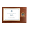 certificate plaque w/ medallion CBP - Image 1 of 0