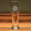 beer glass with etched insignia - Image 1 of 0