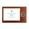 certificate plaque w/ medallion DHS - Image 3 of 0