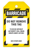 Incom Barricade Safety Tag, 3/8" Plain Hole, TG8030PT - Image 2 of 0