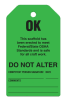Incom Scaffold Tags, OK 25/pkg, TG8031PT - Image 1 of 0