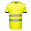 Portwest Hi-Vis Class 2 Cotton T-Shirt, Yellow/Black T181 - Image 1 of 0