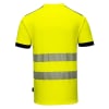 Portwest Hi-Vis Class 2 Cotton T-Shirt, Yellow/Black T181 - Image 2 of 0