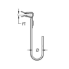 nVent CADDY CAT12912SM Cablecat J-Hook with Hammer-On Flange Clip, 3/4" Diameter, 9/16"-3/4" Flange - Image 2 of 0