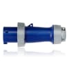 Leviton 460P9WLEV LEV Series IEC Pin & Sleeve Plug, 60A/250V, 3P4W, Blue - Image 1 of 0