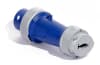 Leviton 460P9WLEV LEV Series IEC Pin & Sleeve Plug, 60A/250V, 3P4W, Blue - Image 2 of 0